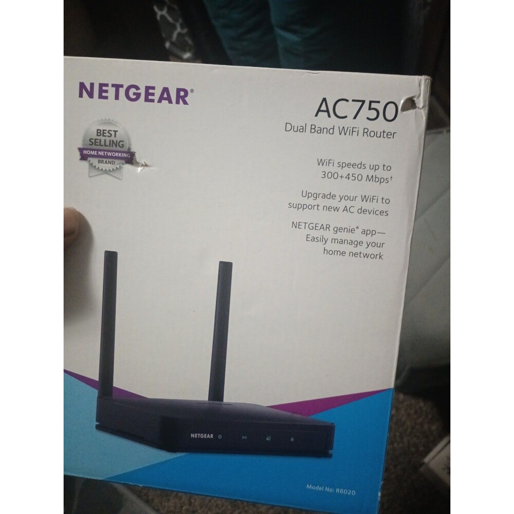 NETGEAR AC750 R6020 750 Mbps 4 Port Dual Band WiFi Router